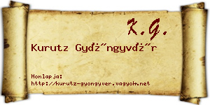 Kurutz Gyöngyvér névjegykártya